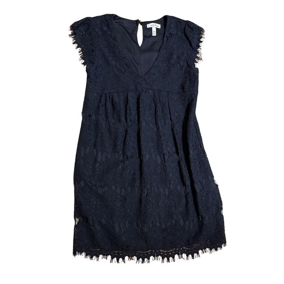 Speechless Women XS Blue Lace VNeck Cap Sleeve Party Shift Dress modest feminine - Picture 1 of 8